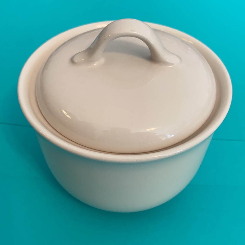 Corning vintage sandstone Sugar Bowl